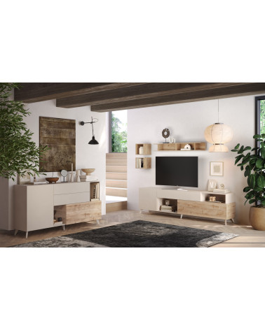 Salon complet ANDORRE Chêne cadiz et cashmere