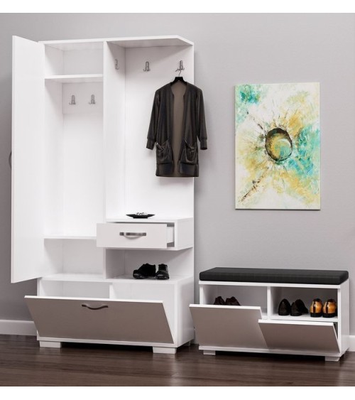 Meuble d'entrée avec banc  NILDA