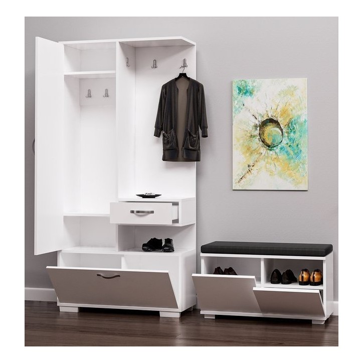 Meuble d'entrée avec banc  NILDA
