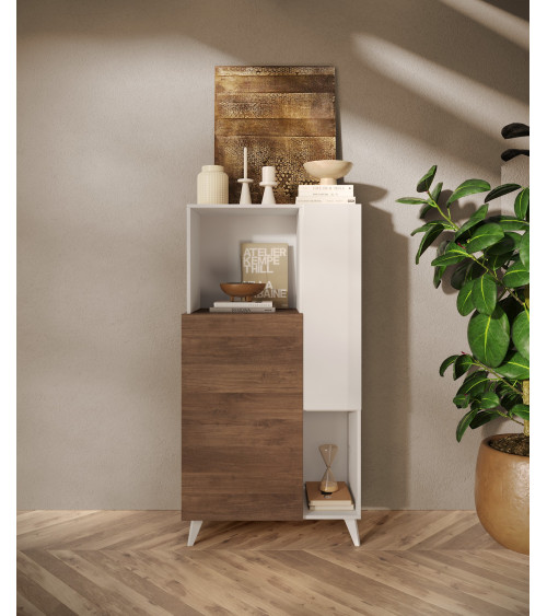 Soggiorno completo ANDORRE II Rovere mercurio e bianco