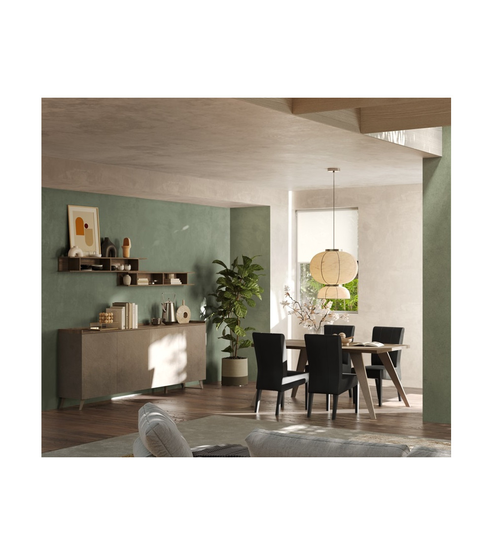 Comedor PAUL Roble mercurio y bronce