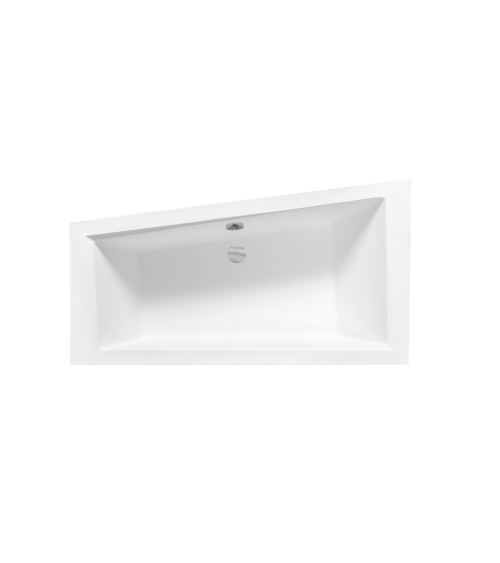 INTIMA vasca da bagno angolare asimmetrica sinistra 150/160 cm, con pannello incluso