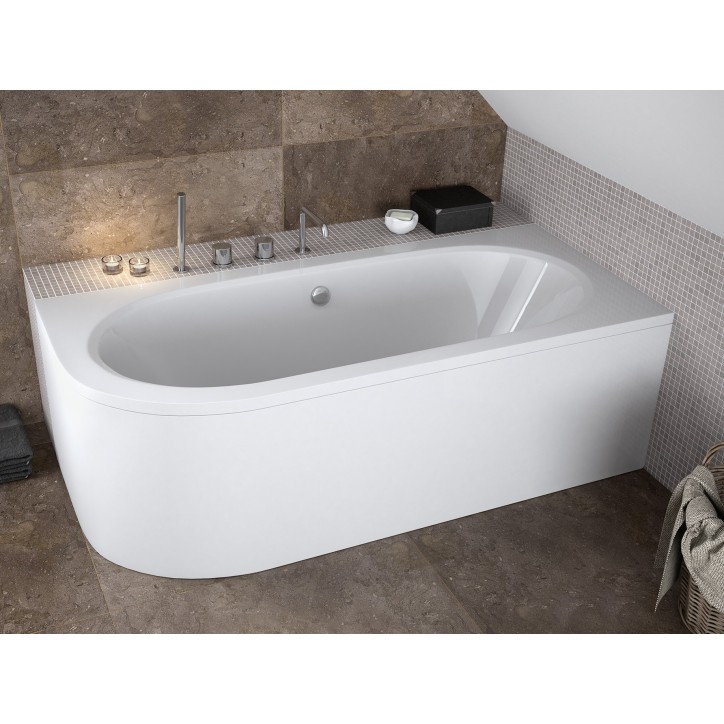 Bañera HILIO 150/160/170/180 cm, ángulo derecho, con faldón