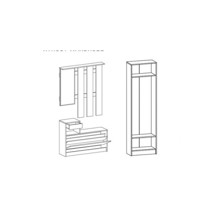 Meuble d'entrée ORION Chêne foncé