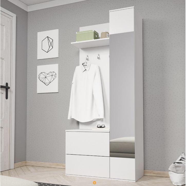 Meuble d'entrée GREEN en plusieurs couleurs 90 x 195 x 34 cm