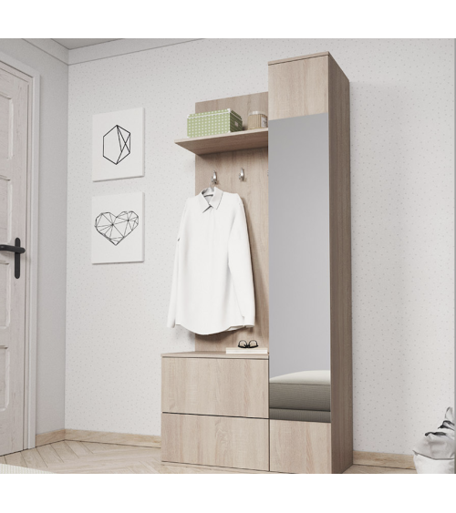 Meuble d'entrée GREEN en plusieurs couleurs 90 x 195 x 34 cm