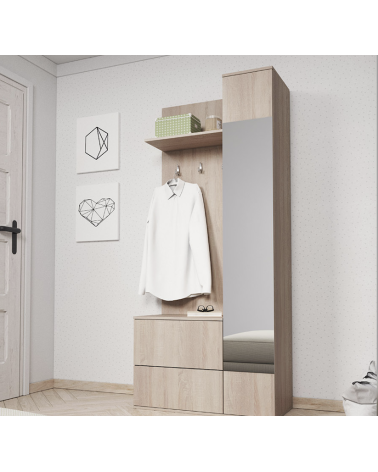 Meuble d'entrée GREEN en plusieurs couleurs 90 x 195 x 34 cm