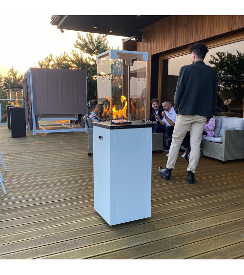 Chimenea de bioetanol DELTA esquina izquierda 120 cm