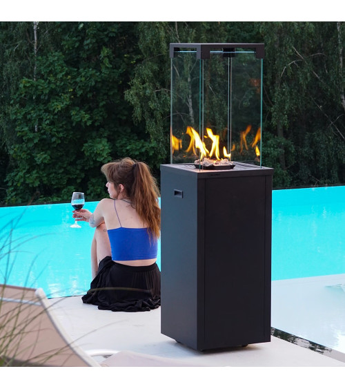 CHAUFFAGE EXTÉRIEUR GAZ PATIO LIGHT NOIR