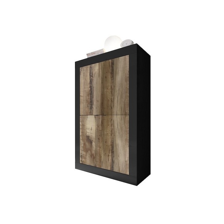 Argentier BASIC noir mat/pero 102 x 162 x 43 cm