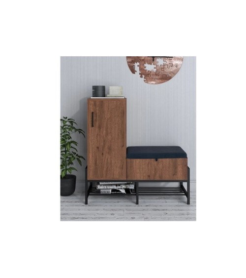 Meuble d'entrée SORO avec banc de rangement à chaussures