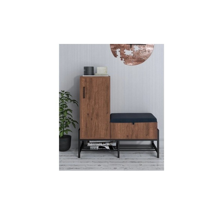 Meuble d'entrée SORO avec banc de rangement à chaussures