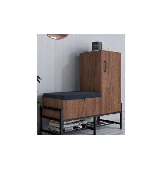 Meuble d'entrée SORO avec banc de rangement à chaussures