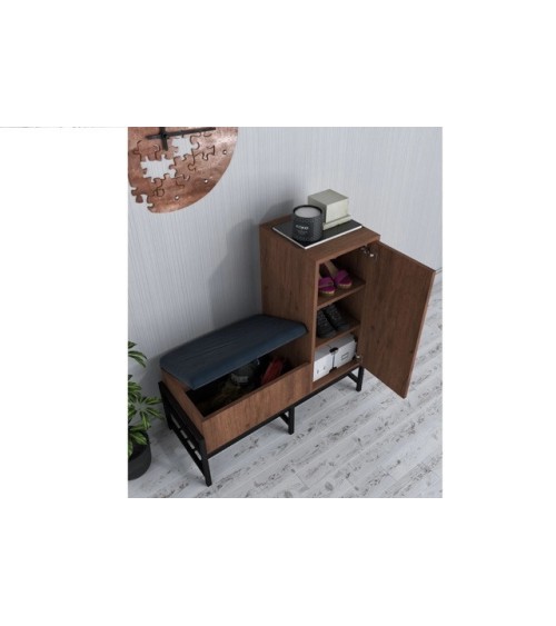 Meuble d'entrée SORO avec banc de rangement à chaussures