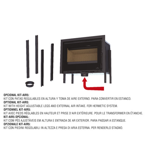 Insert cheminée à bois BOMA -90-13 KW avec turbine fabrication européenne sur notre boutique en ligne