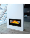 Insert cheminée à bois BOMA -90 - 13 KW avec turbine + 2 bouches recuperateur