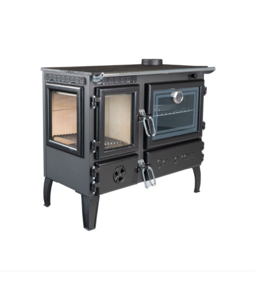 Houtkachel met oven 214-3D-Brick gourmet 7 kW
