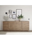 Buffet 4 portes  JUPITER bois mercure 241 cm