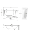 Bañera esquinera INTIMA 150 / 160 cm, ángulo derecho  con faldón
