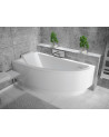 Baignoire d'angle ORIEGA 140 cm Gauche avec tablier et appui tête