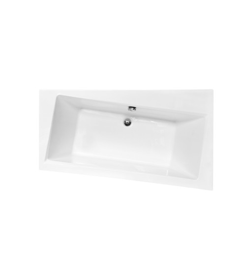 Baignoire d'angle Zianigo droite avec tablier- baignoire design - mobilier salle de bain design