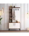 Meuble d'entrée VIYANA D 90x200 cm noyer-blanc