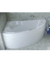 ORIEGO MAXI Eckbadewanne links 140x90 cm mit Schürze inklusive