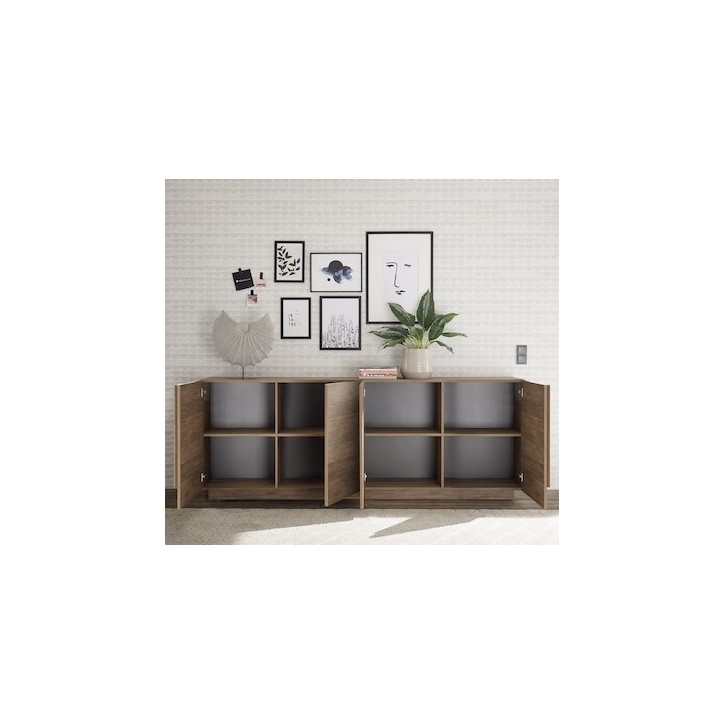 Buffet 4 portes  JUPITER bois mercure 241 cm