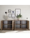 Buffet 4 portes  JUPITER bois mercure 241 cm