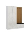 Meuble d'entrée KALE 180 cm crème et bois