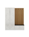 Meuble d'entrée KALE 180 cm crème et bois