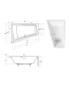 Linke Eckbadewanne INTIMA DUO in 170 oder 180 cm