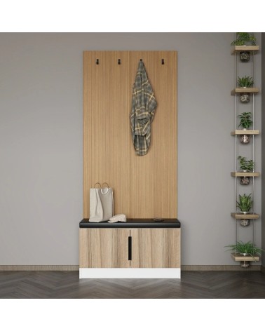 Meuble d'entrée POLA 90 cm bois
