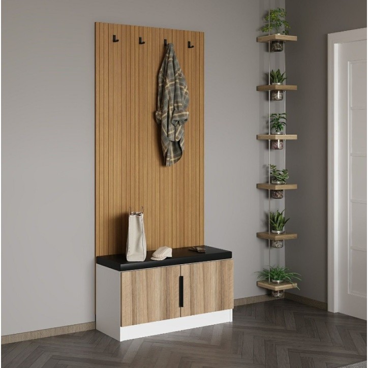 Meuble d'entrée POLA 90 cm bois