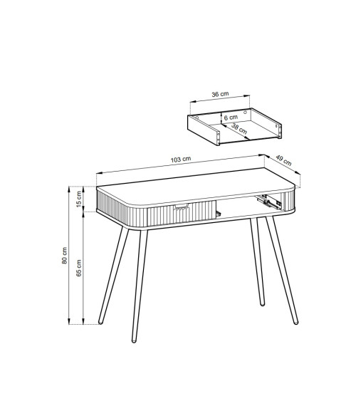 Console ROMA 103 cm Blanc