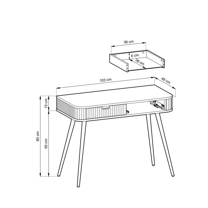 Consola ROMA 103 cm Caxemira Consola ROMA 103 cm Caxemira