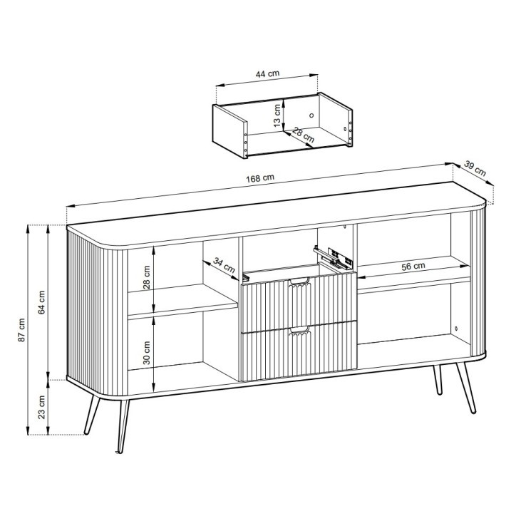 Buffet ROMA 168 cm Cashmere Buffet ROMA 168 cm Cashmere