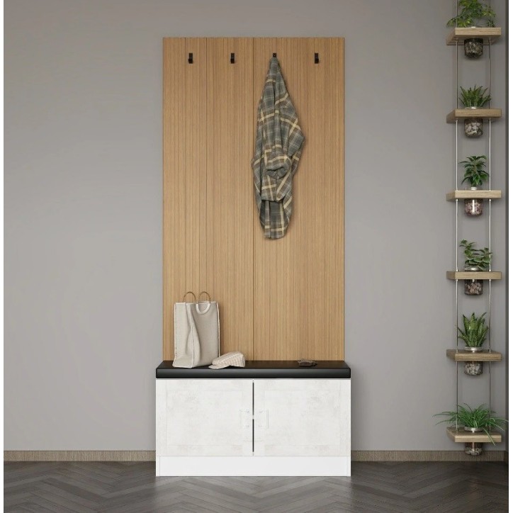 Meuble d'entrée POLA 90 cm crème