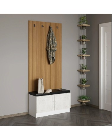 Meuble d'entrée POLA 90 cm crème