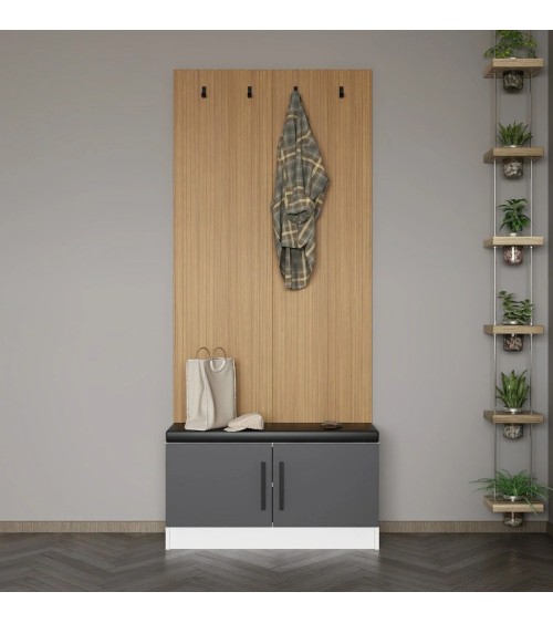 Meuble d'entrée POLA 90 cm anthracite