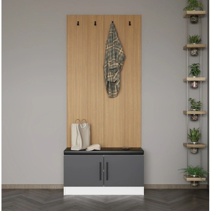 Meuble d'entrée POLA 90 cm anthracite