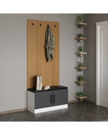 Meuble d'entrée POLA 90 cm anthracite