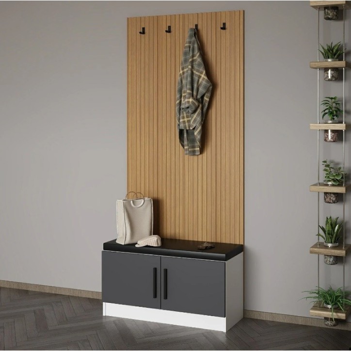 Meuble d'entrée POLA 90 cm anthracite