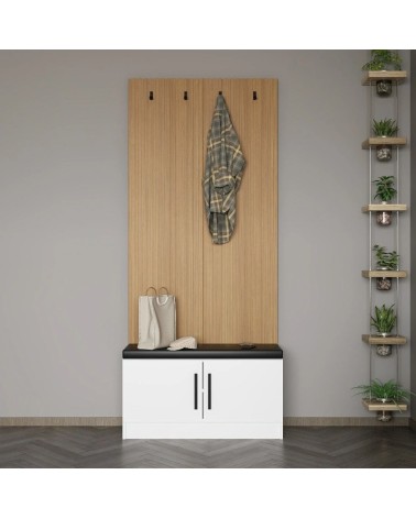 Meuble d'entrée POLA 90 cm blanc