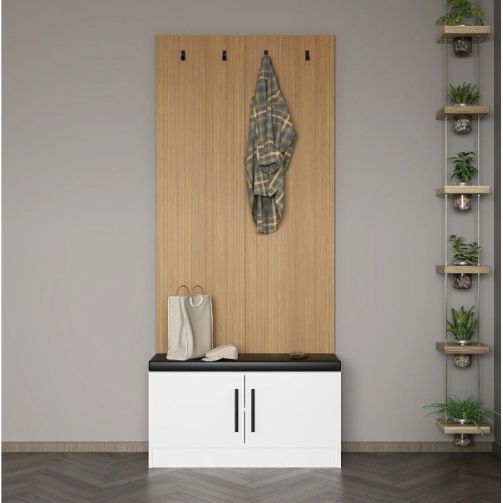 Meuble d'entrée POLA 90 cm blanc