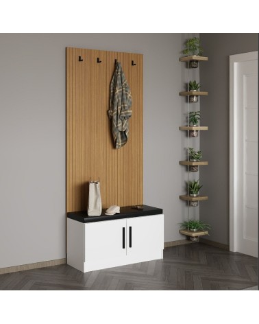 Meuble d'entrée POLA 90 cm blanc