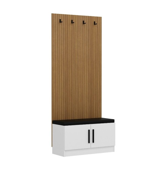 Meuble d'entrée POLA 90 cm blanc