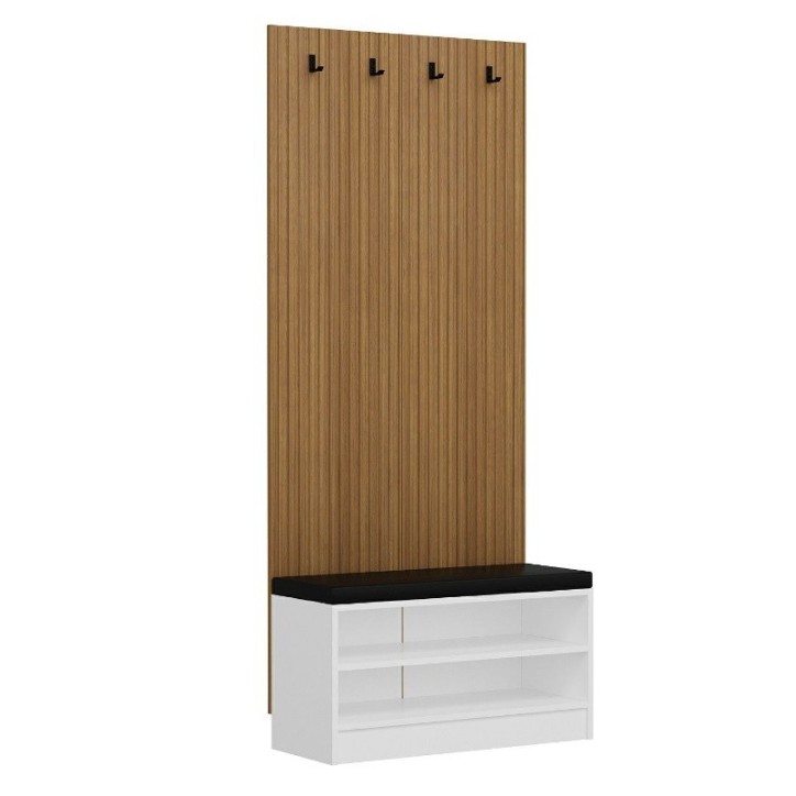 Meuble d'entrée POLA 90 cm blanc