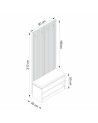 Meuble d'entrée POLA 90 cm blanc