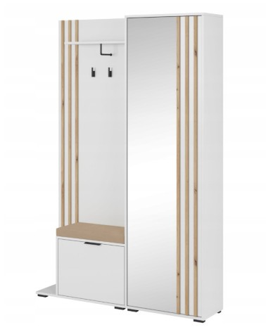 Meuble d'entrée NELLY 131x192x40 cm blanc